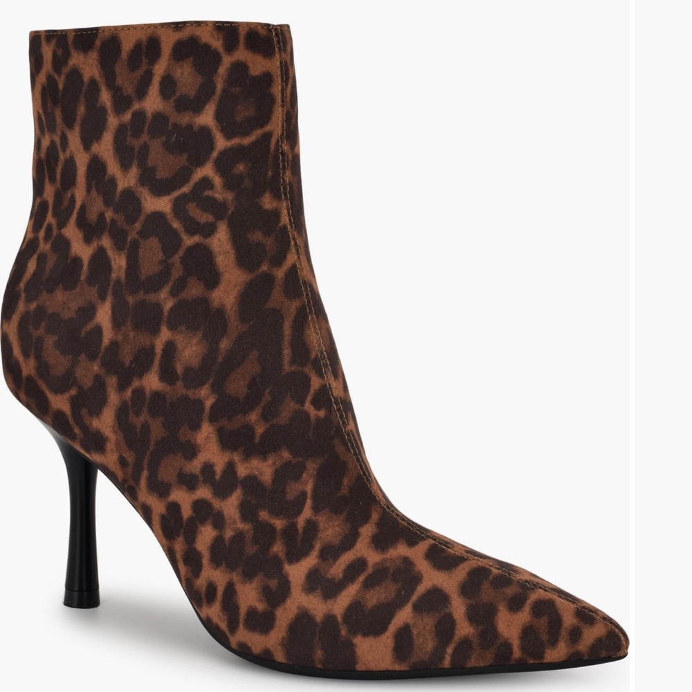 NWOT NINE WEST Tapla Pointed Toe Ankle Booties - Cheetah - 7.5